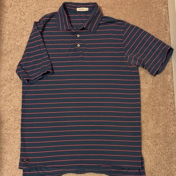Duck Head Other - Duck Head Navy Polo with Pink Stripes